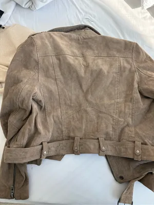 Blank Nyc Brown Genuine Suede Moto Jacket M thumbnail 8