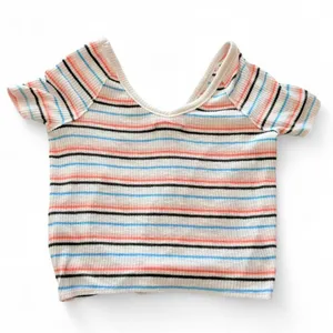 Abercrombie Fitch Top Shirt Short Sleeve Women Small Tie Bottom Tie Front Scoop thumbnail 2