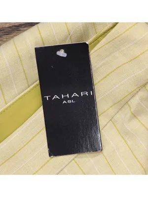 NWT Tahari ASL Womens Woven Stripe Pants Trousers PJM006-TK Ochre Brown Multi 4 thumbnail 7