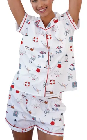 TOSS Designs Lounge Pajama Shorts Medium - Apres Sea thumbnail 1