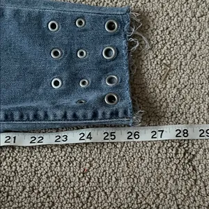 Rock & Republic Blue Skinny Jeans with Eyelet Detail thumbnail 11