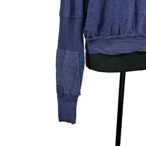 Free People We The Free‎ Blue Patchwork Slouchy Pullover Top Womens Medium Boho thumbnail 5