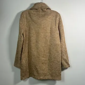 Lands‎ End Womens Tan Marled Fleece Cowl Neck Tulip Hem Tunic Sweater Small 6-8 thumbnail 2