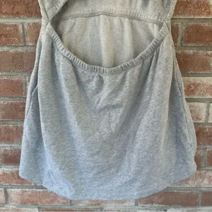 Offline Aerie Weekend Cutout Dress Sweatshirt Cotton Women’s Medium Heather Gray thumbnail 5