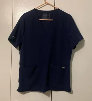 Figs Technical Collection 3 Pockets Women’s Size XL Blue Scrub Top thumbnail 1