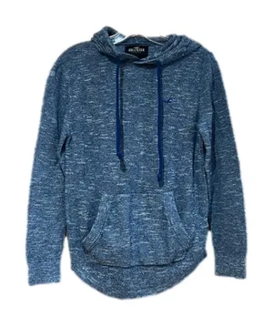 Hollister Blue Hooded Sweatshirt XS thumbnail 1