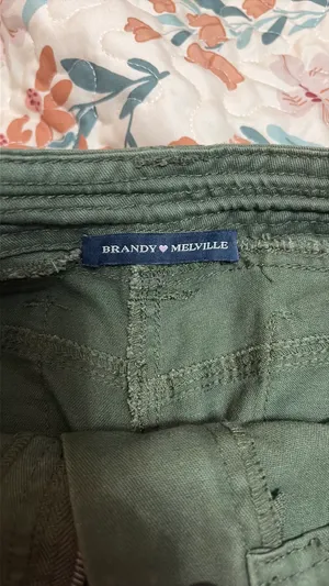 Brandy Melville Green Pants Cargo thumbnail 4