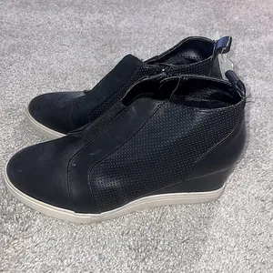 A New Day wedge black faux leather bootie thumbnail 1