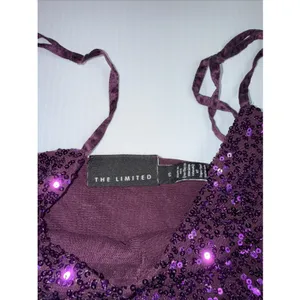 The Limited Sequin Sparkle Purple & Gold Shoulder Strap‎ Womens Tank Top S thumbnail 10