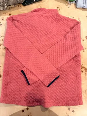 pink jcrew half zip  thumbnail 2