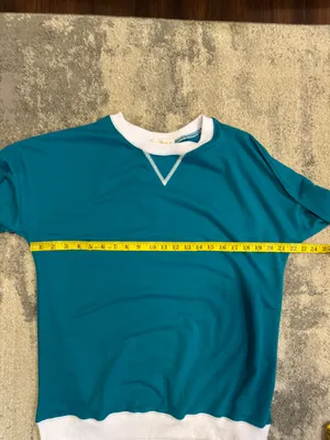 NWT Fantaslook Teal Sweatshirt with White Trim thumbnail 5