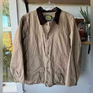 Cabela’s Tan Brown Corduroy Collar Quilated Canvas Barn Jacket Chore Coat 2XL thumbnail 10
