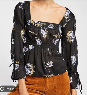 Free People Cherish the Light Floral Printed Top thumbnail 1
