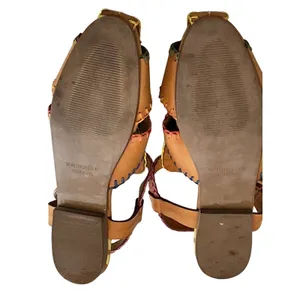 Farm Rio Womens Brown Leather Multi Color Whipstitch Fisherman Sandals 304658 thumbnail 10