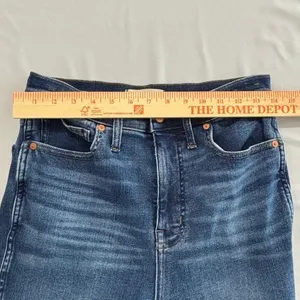 Madewell Stovepipe High Rise Straight‎ Leg Jeans Blue Denim 28T thumbnail 5