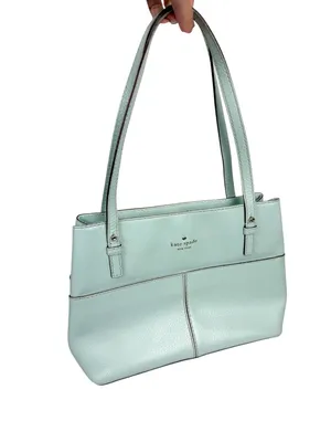 Kate Spade New York Gabriel Grand Street Bag‎ Blue Green Leather Shoulder Purse thumbnail 3