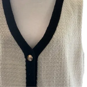 Abercrombie Women's Sleeveless Button Front Dress with Black Trim Sz XL thumbnail 4