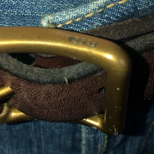 Fossil brown leather belt thumbnail 2