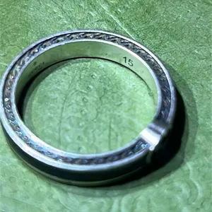 Gucci Interlocking G Enamel Ring Black Ag925 thumbnail 5