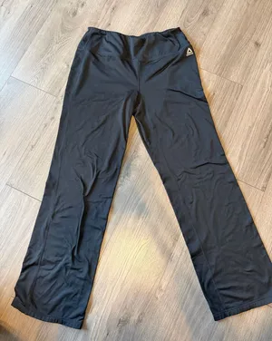 Reebok Black Flared Workout Pants with Logo thumbnail 1