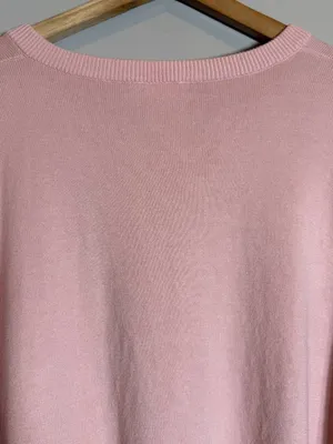 Queen Of Sparkles Rosé All Day Queen Knit Sweater Womens Large Pink Sequins Wine thumbnail 10