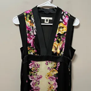 Vintage Y2K Floral Silk Dress Garden Party Romantic Femme Fatale Romantic Grunge thumbnail 3
