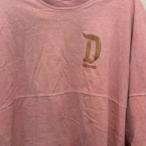 Disney Parks Pink Spirit Jersey Glitter‎ “D” Est. 1955 Long Sleeve Oversized Top thumbnail 2