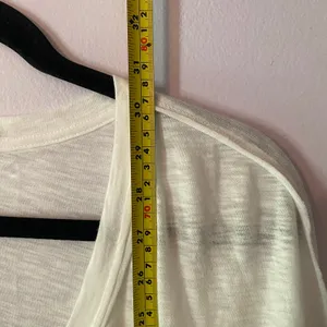 We The Free White V-neck Oversized Tee Cotton Long Sleeve Loungewear Medium thumbnail 7