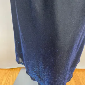 Vintage 90s Prom Dress Velvet FLAWS Empire Waist Sparkly Mesh Evening Blue Black thumbnail 12