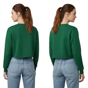 Star Wars Grogu Cropped Sweatshirt Women's M Green Baby Yoda The Mandalorian thumbnail 3