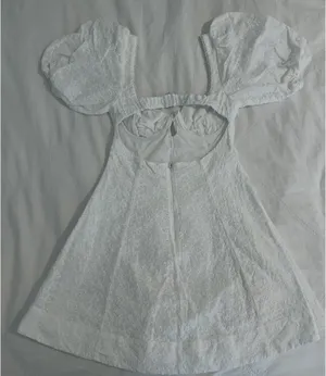 For Love & Lemons White Puff Sleeve Mini Dress thumbnail 3