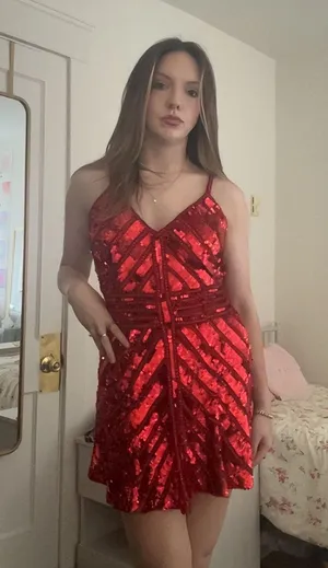 Sherri Hill Homecoming Dress Red thumbnail 1