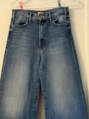 Mother the Hustler Roller ankle jean size 26 wide leg high on the hog wash thumbnail 3