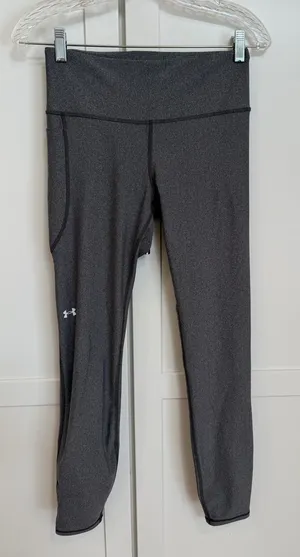 Under Armour Charcoal High-Waist Performance Leggings thumbnail 1