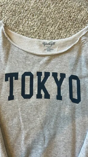 Brandy Melville Off-The-Shoulder Tokyo Crewneck thumbnail 2