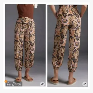 Anthropologie Odette Paisley Crepe Joggers thumbnail 2