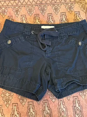 Old Navy Casual Black Drawstring Cotton Shorts thumbnail 2