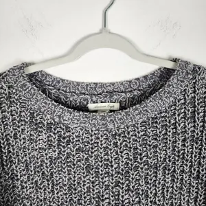 American Eagle Grey Chunky Cable Knit Cropped Sweater - Size S (Oversized Fit) thumbnail 14