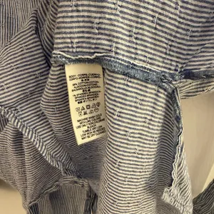 Free People No Limits Blue Stripe Cotton Button Up Shirt Blouse Small thumbnail 6