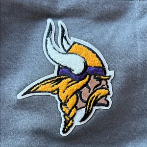 National Football League Minnesota Vikings Gray Scarf with beanie and hidden pocket NWT unisex thumbnail 4