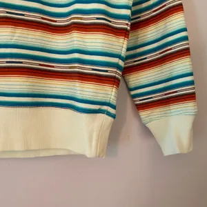 Ariat Real White Red Blue Stripe Western Sweatshirt Pullover Women's size Small thumbnail 5