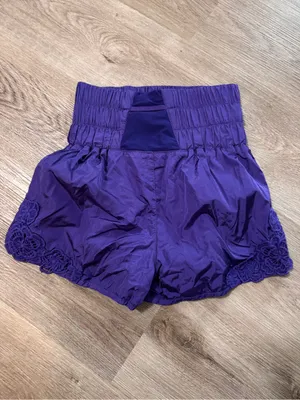 Free People Movement The Way Home Shorts Purple Crochet XS Athletic thumbnail 3