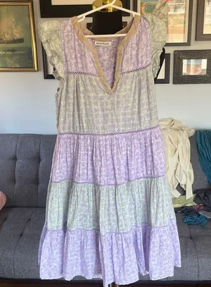 Roller Rabbit Lavender and Mint Midi Dress size XXS thumbnail 1