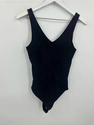 Abercrombie And Fitch Black Soft Bodysuit Size Small thumbnail 6