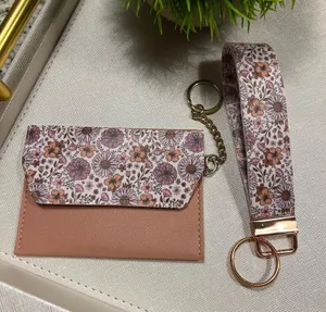 Floral Wallet Keychain Duo Pink thumbnail 1