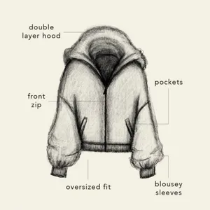 NWT! Blogilates Target X - Women's Marshmallow Full Zip Hooded Sweatshirt - 1X thumbnail 8