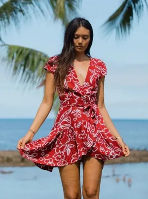 XIX Palms Louvre Party‎ Dress Red thumbnail 1