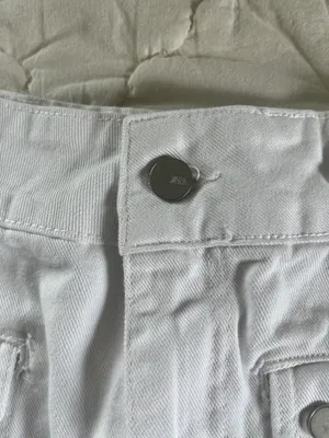 ZARA White Jean Shorts thumbnail 4