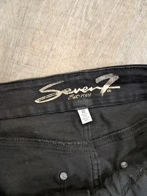 Seven For All Mankind Black High Rise Skinny Jeans Size 12 thumbnail 3