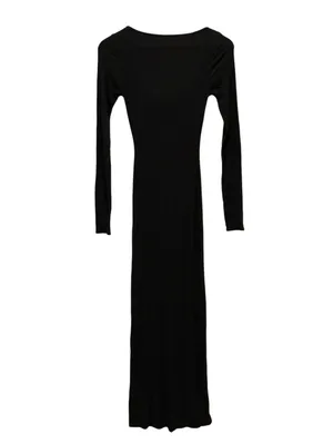 Skims Black Long Sleeve Maxi Dress Small thumbnail 2